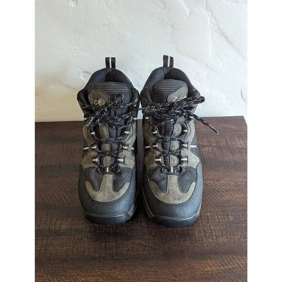 Z-Coil High Desert Gray and Black Hiking Boots Pain Relief Spring Heel Size 10