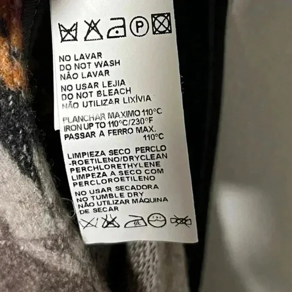 Zara Basic Fall/Winter Wool-Blend Chevron Stripe A-Line Skirt, Size 10