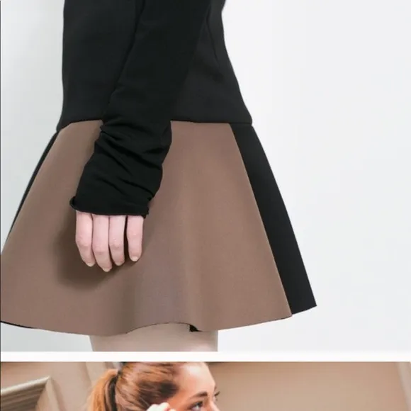 Zara basic two tone mini skirt