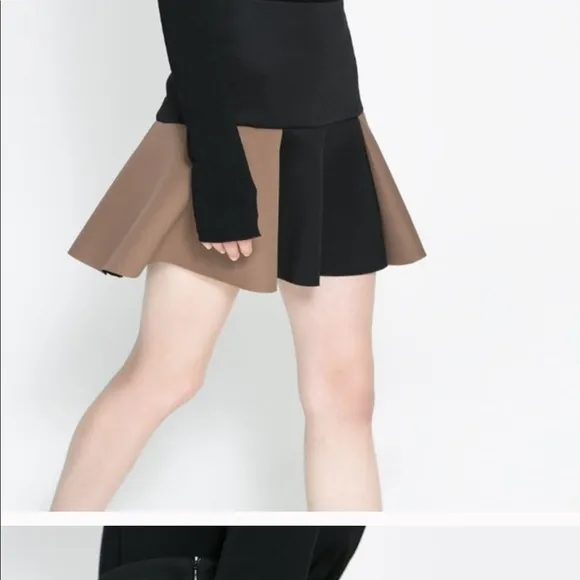 Zara basic two tone mini skirt
