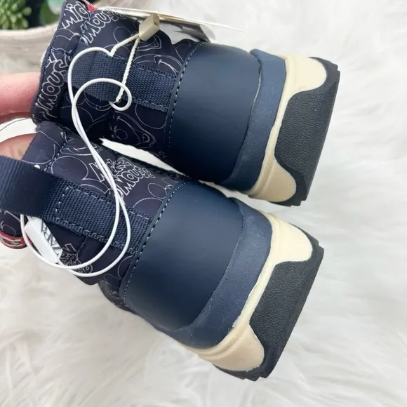 Zara Kids Disney Mickey Mouse Blue Snow Rain Boots Size 22