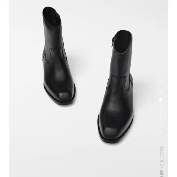 ZARA NWT LIMITED EDITION Leather Cowboy Boots