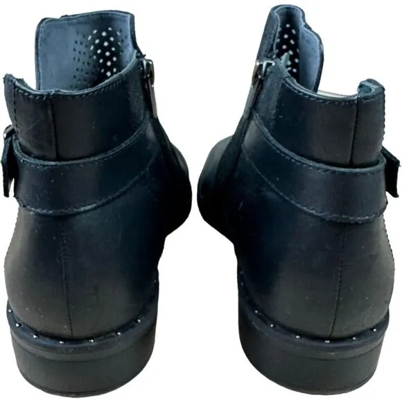 Ziera Skylah-XF Perforated Black Leather Ankle Boots 40 / 9.5